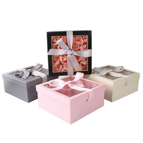 gift box with clear lid