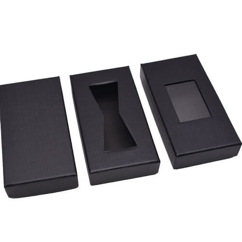 gift boxes with open windown lids